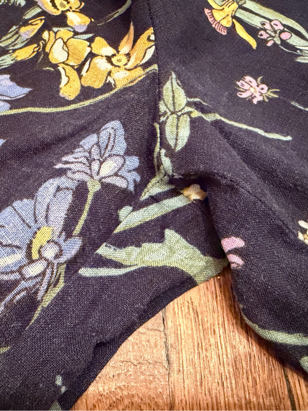 Anthropologie Somerset Linen Pants Pull-On Floral Print Large - Picture 9 of 11